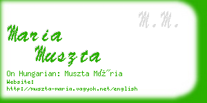 maria muszta business card